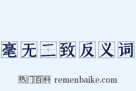 毫无二致反义词是什么意思的图片